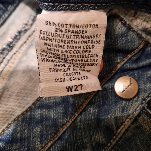 Dish Jeans Blue Denim Skirt Size 27 - Picture 3 of 6